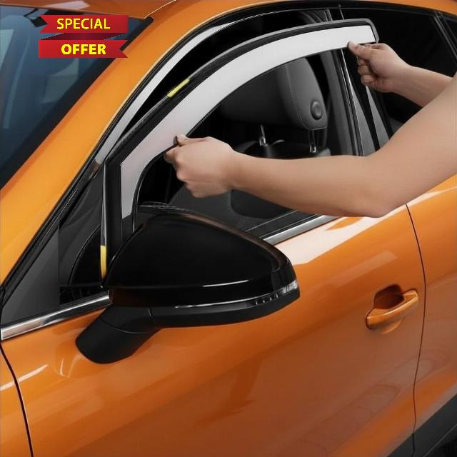 Wind Deflectors for Toyota Aygo MK1 2005-2014 5-Door Hatchback 2-Pcs Set - Keep Your Car Ventilated In Rain - Reduce Wind Turbulence - Tinted In-Channel Type (Does Not Fit 3 Door Aygo)