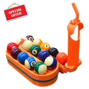 Billiards Snooker Training Rack Pool Ball Rack Holds 15 Balls Pool Skills Trainer Nine Ball Launcher Practice
