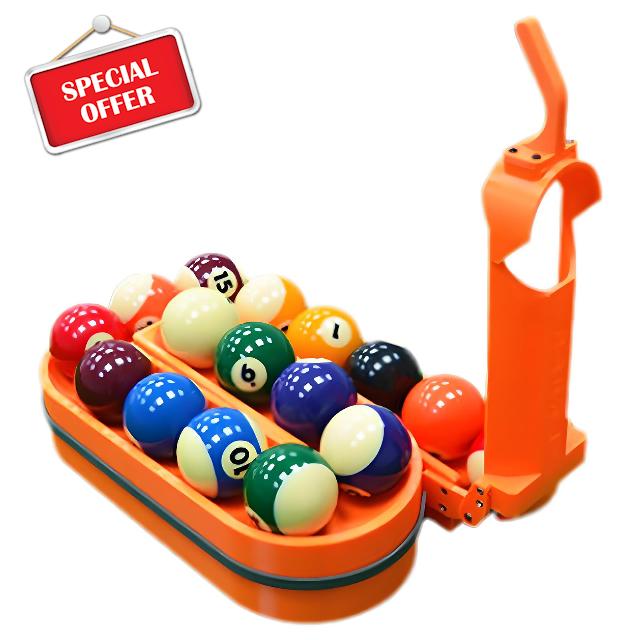 Billiards Snooker Training Rack Pool Ball Rack Holds 15 Balls Pool Skills Trainer Nine Ball Launcher Practice