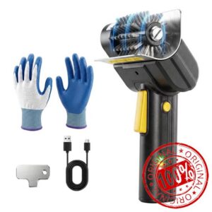Electric Grill Brush Metal Bristles USB Rechargeable Handle                                                          Electric BBQ Cleaner for Outdoor Barbecue Camping Picnic Terrace Park