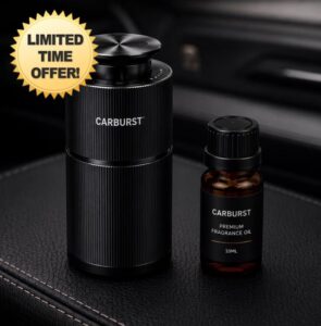 Luxury Aroma Car Diffuser Wireless Waterless Home Office Car (OudWoodX)                                                          Premium gift paackaging