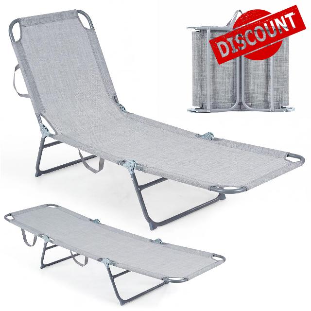 COSTWAY Folding Sun Lounger