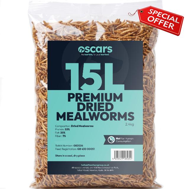 Oscars Premium Dried Mealworms