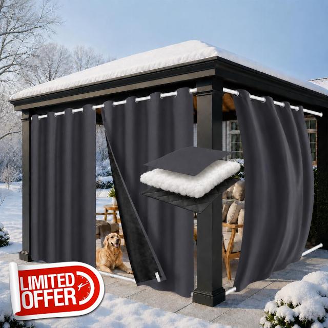2 Pack Thermal Curtains Waterproof for Outdoor