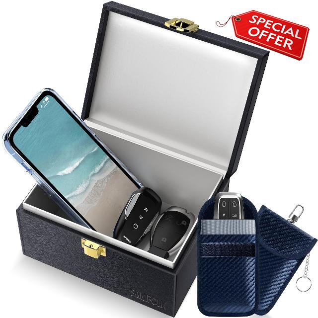 Faraday Box and Pouch 2 Pack Blue