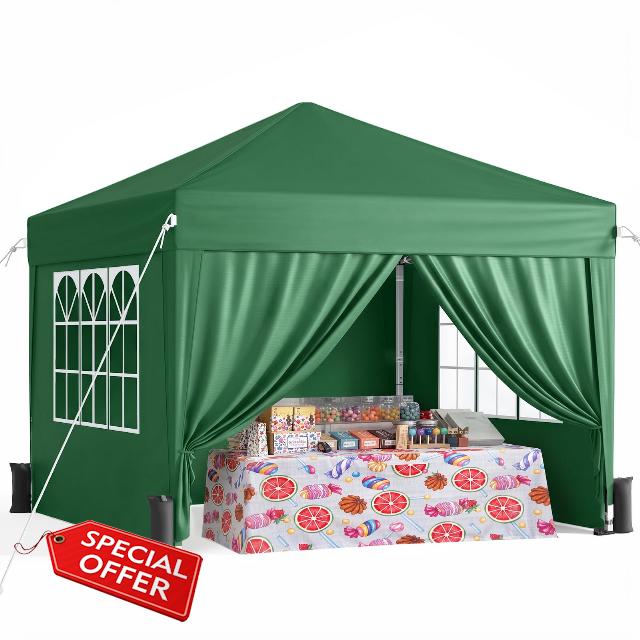 Driftalia Pop Up Gazebo with Sides 3m x 3m