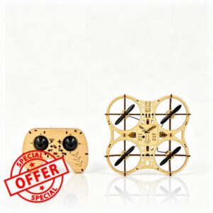 Wooden DIY RC Model Kit For Kids Adults Easy Control                                                          Natural Wood Build