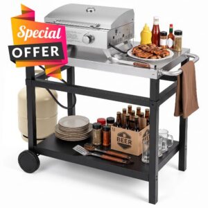 COSTWAY Outdoor Grill Dining Cart
