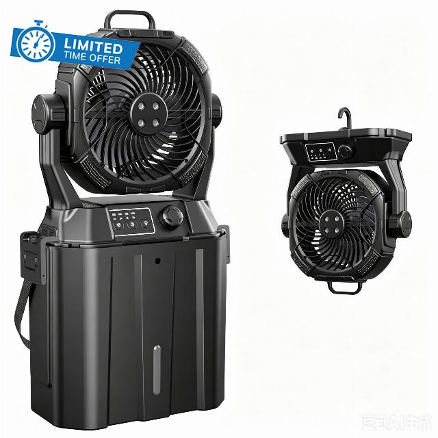 Portable Misting Fan 20000mAh Rechargeable Battery