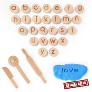 Alphabet Playdough Stamps for Kids