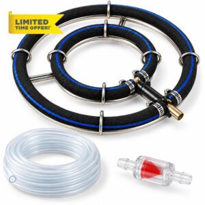 Pond Aerator Ring 25 cm with 3m Air Hose for Koi Ponds                                                          25 cm double-ring pond aerator with 3m 8mm hose and non-return valve; for 25-30 L/min pumps