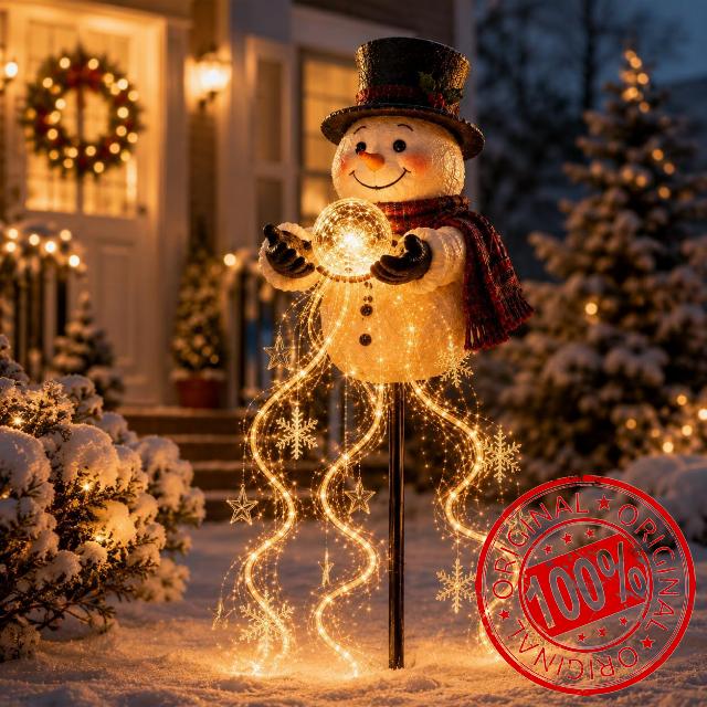 Christmas Snowman Magic Fountain Outdoor Light