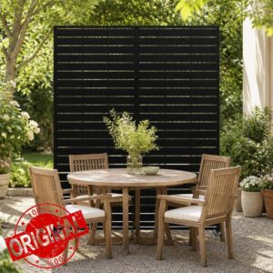 183x120cm Freestanding Outdoor Privacy Screen with Stand                                                          Decorative Panel | Durable Windbreak | Durable Windbreak