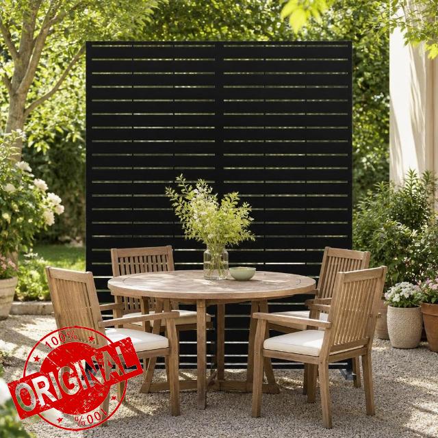 183x120cm Freestanding Outdoor Privacy Screen with Stand                                                          Decorative Panel | Durable Windbreak | Durable Windbreak
