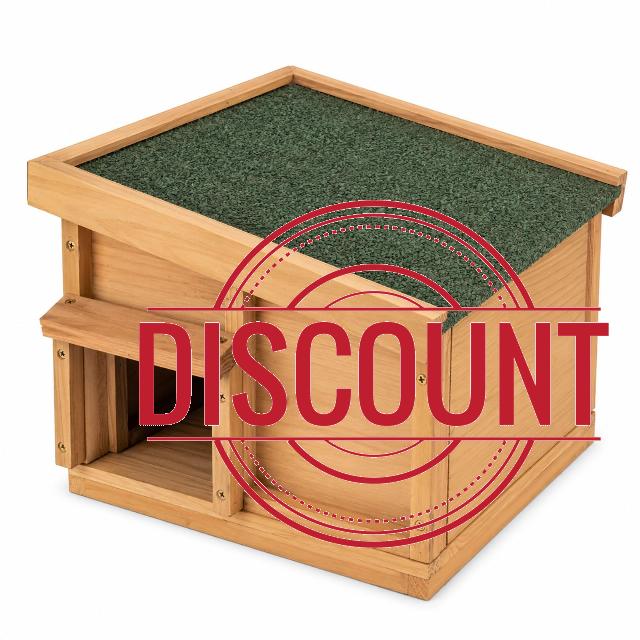 Wooden Hedgehog House Outdoor Shelter for Garden                                                          Predator Resistant Hedgehog Feeding Station & Hibernation Hideaway