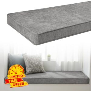 Chenille Non-Slip Bench Cushion 2/3/4 Seater with Washable Cover 85x40cm                                                          5cm Thick Garden Bench Cushions Indoor/Outdoor