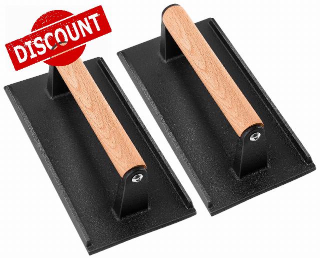 2 Pack Cast Iron Grill Press