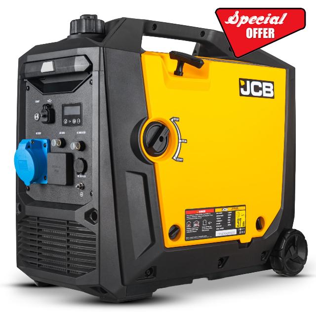 JCB 4.2kW Petrol Inverter Generator                                                          230V