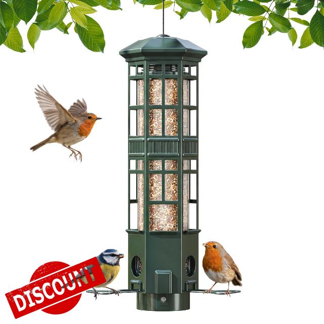 Squirrel Proof Bird Feeder for Outdoors