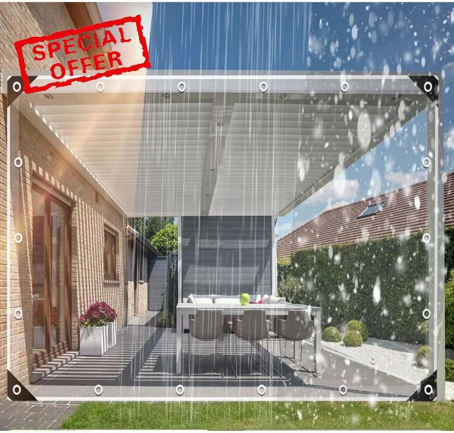 2 x 2.5M Outdoor Curtains for Patio Vinyl Gazebo Tarp porch enclosure                                                          waterproof curtains outdoor for Porch