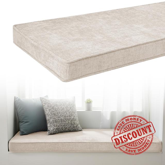 Chenille 5cm Thick Bench Cushion