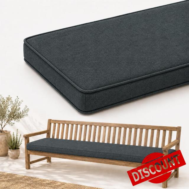 Linen Bench Cushion Indoor - Comfort Seat Pad for Dining Bench Window