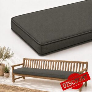Linen Bench Cushion Indoor - Comfort Seat Pad for Dining Bench Window