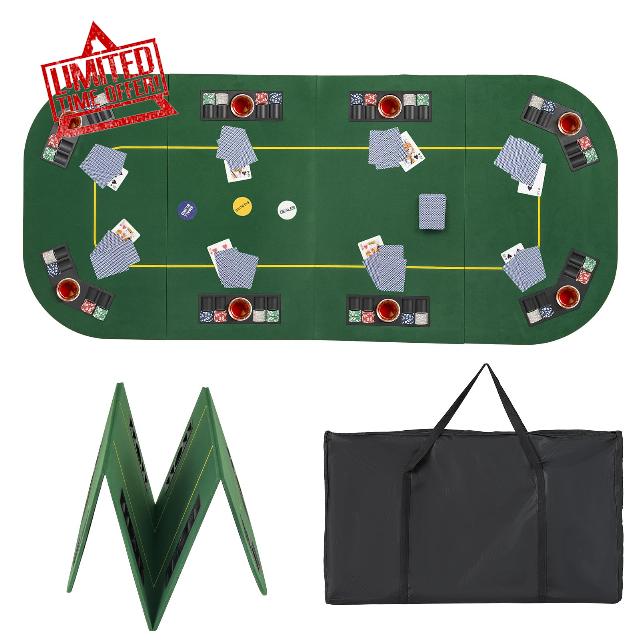 Maxmass 8 Player Foldable Poker Table Top (79’’/201cm