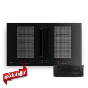 Klarstein ChefFusion Induction Hob with Extractor 90 cm – 4 Zones