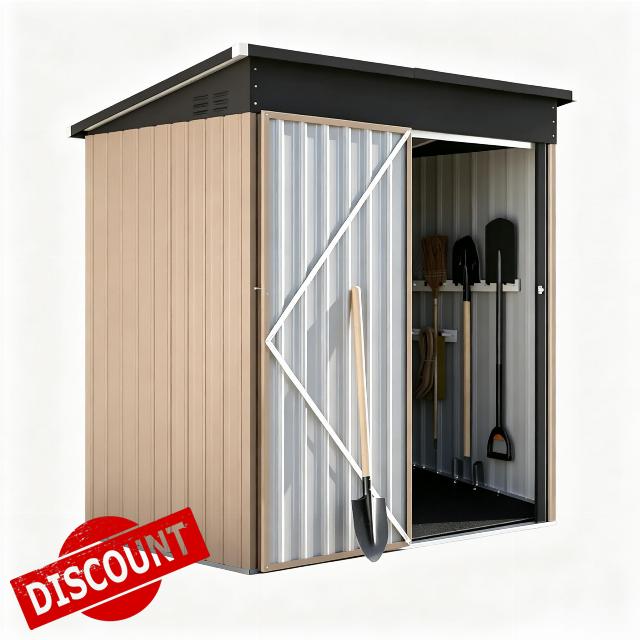 YODOLLA 5x3ft Garden Storage Shed with Floor