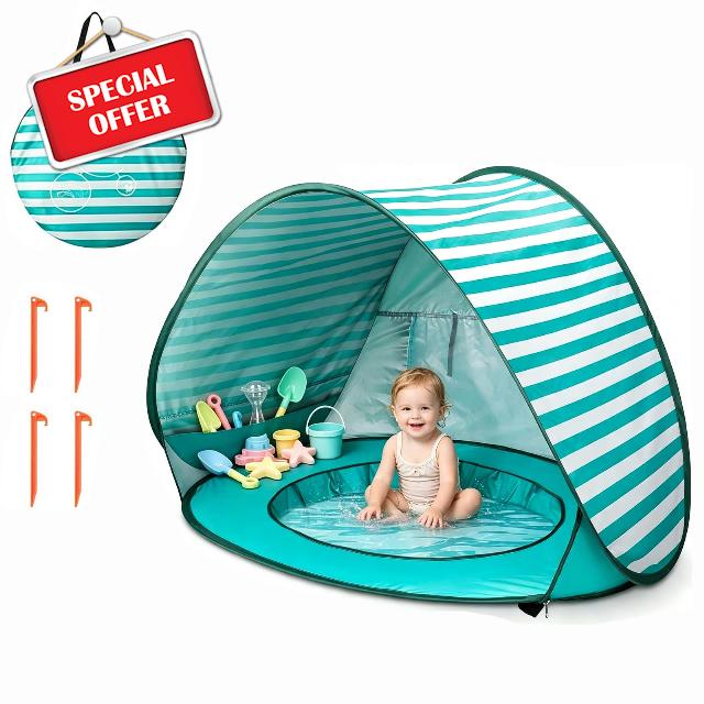Automatic Sun Shade Tent with Mini Pool