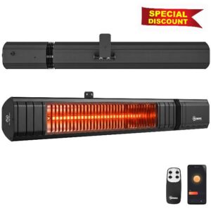 Outsunny Wall Mounted 2000 W Electric Infrared Patio Heater                                                          IP65 Waterproof
