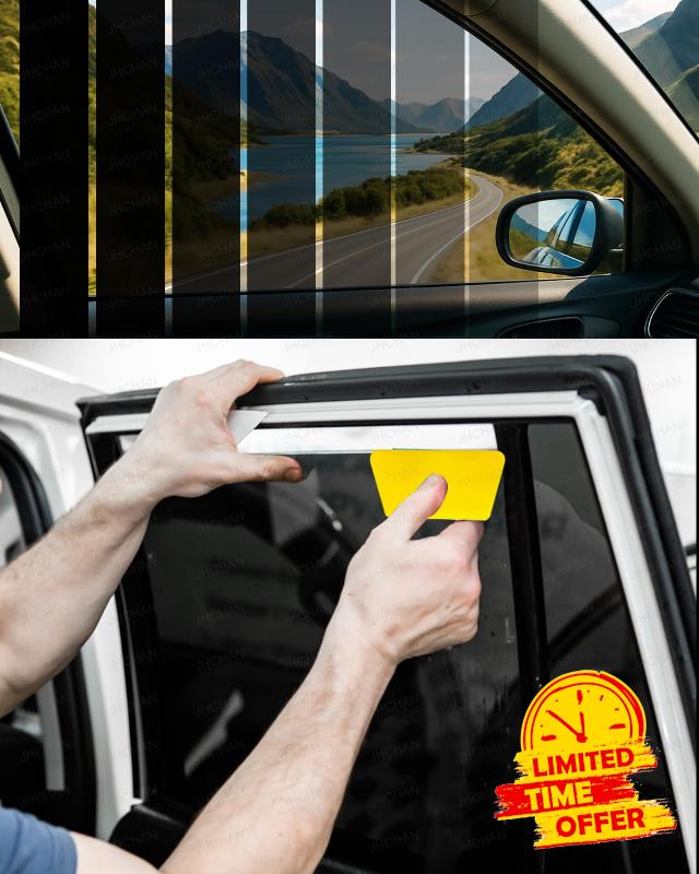 5% VLT Car Window Tint Solar Film 6 Metre Roll - Professional Accessories                                                          Auto & Home Glass | Limo Black Privacy + High UV Block | Includes Installation Tool Ki