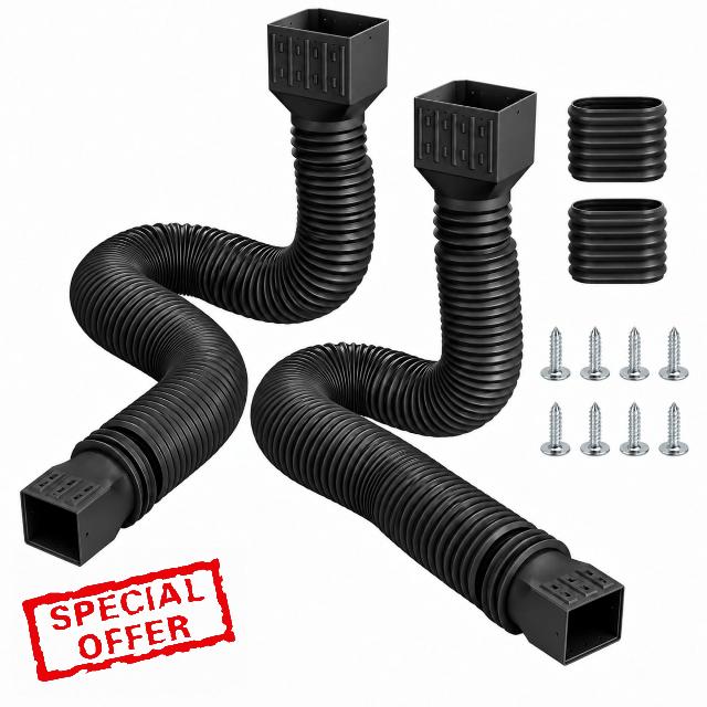 2 Pack Flexible Downspout Extension