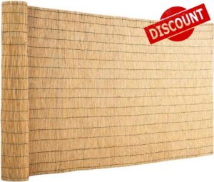 Natural Peeled Reed Fence Screening 1.8m x 4m