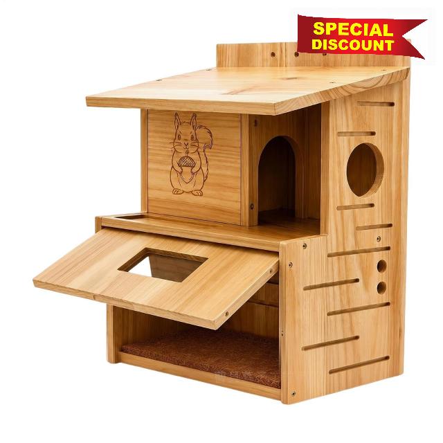 Outdoor Wooden Squirrel House