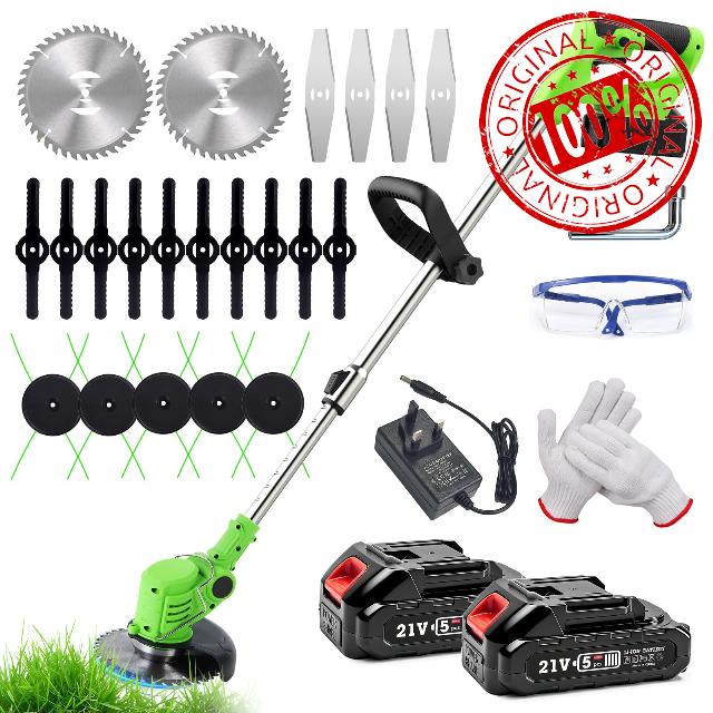 21V Strimmer Cordless Lightweight Battery Garden Strimmer                                                          750W Motor