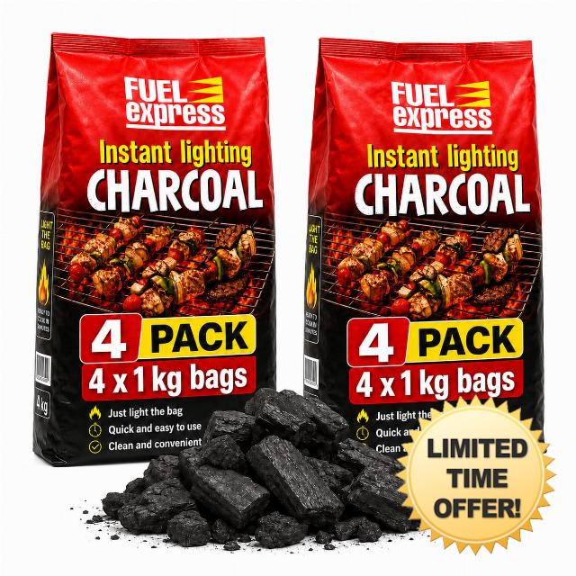 Fuel Express Instant Light Lumpwood Charcoal for BBQ