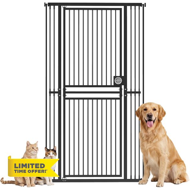 PawHut 180cm Extra Tall Cat Gate with 74-100 cm Wide