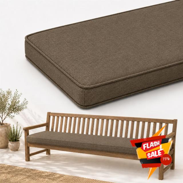 Linen Bench Cushion Indoor - Comfort Seat Pad for Dining Bench Window
