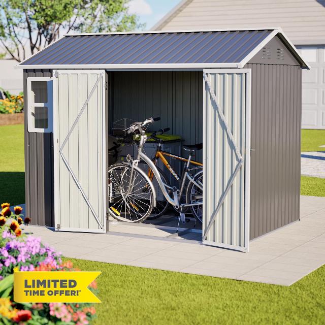 Metal Sheds 8x6ft with Floor Frame
