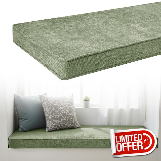 Non-Slip Bench Cushion 5cm Thick Chenille Fabric