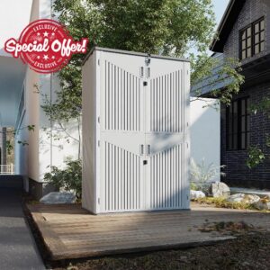 Aoxun 1800L Tall Outdoor Storage Shed with Floor