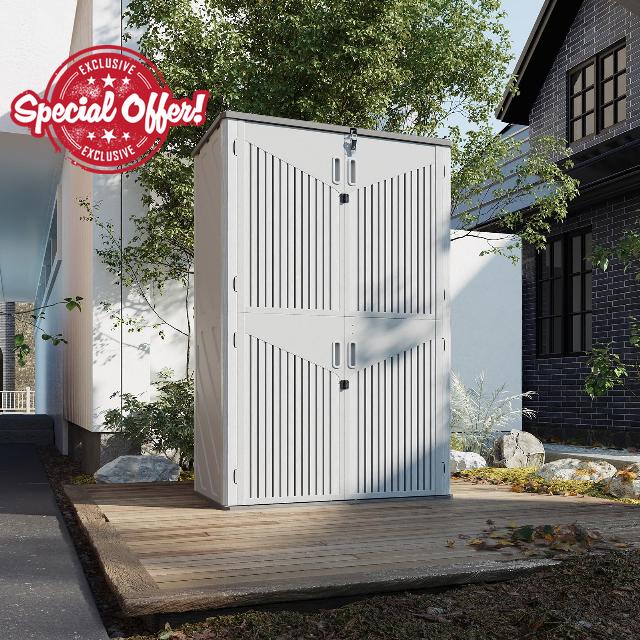 Aoxun 1800L Tall Outdoor Storage Shed with Floor