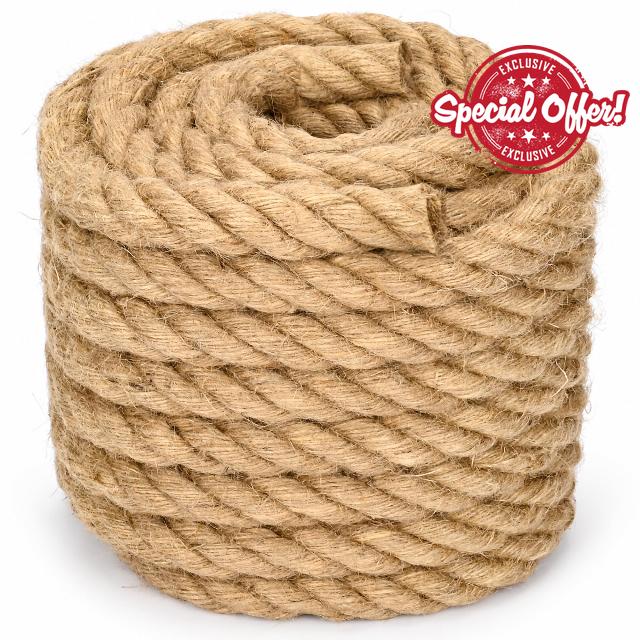 10M x 30MM Jute Rope