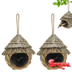M METERXITY 2-Pack Hanging Hummingbird Nest House