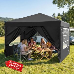 Bonnlo Pop Up Gazebo with Sides 3x3m