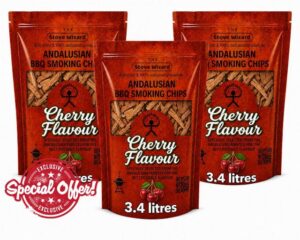 Cherry Smoking Wood Chips 3.4 Litres                                                          100% natural cherry wood chips for gas