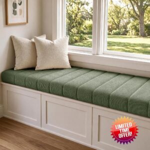 Bench Cushion - 125cm/155cm/85cm/95cm x 40cm/30cm Non Slip Indoor Seat Pad                                                          Comfort 5cm Thick Bay Window Seat Pad - Removable Cover Indoor Furniture Bench Cushions Anti-Cat Scratch for Entryway Chai