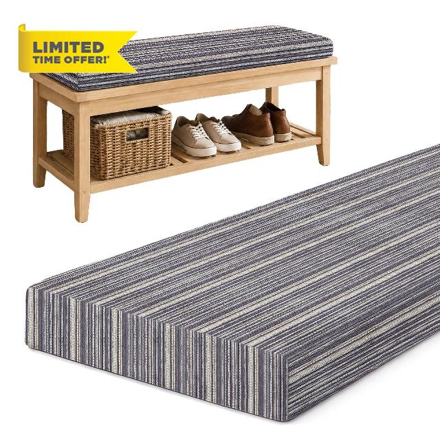 Bench Cushion Supportive Chair Cushion Non-Slip Bench Seat Cushion                                                          Water-Repellent